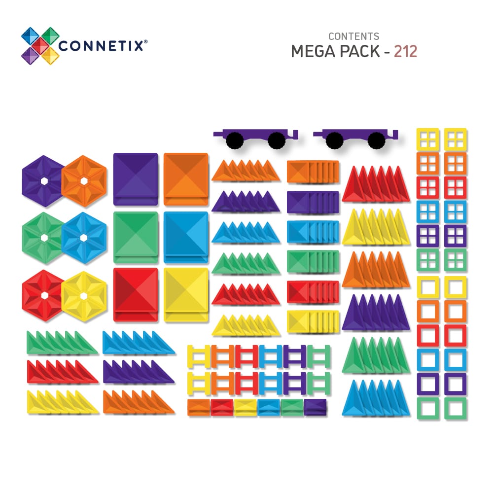 CONNETIX magnetische tegels rainbow mega pack