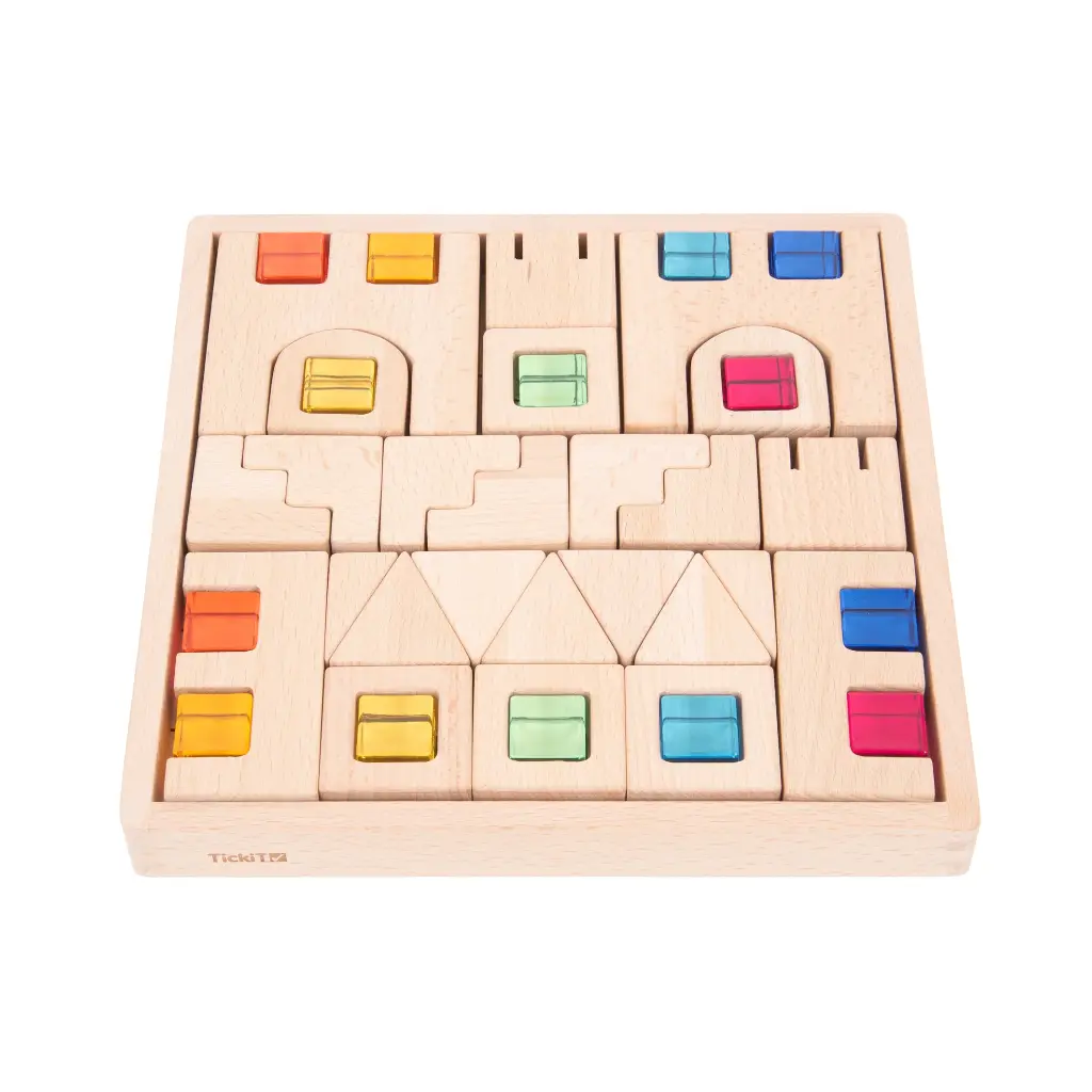 Bouwblokken met edelstenen